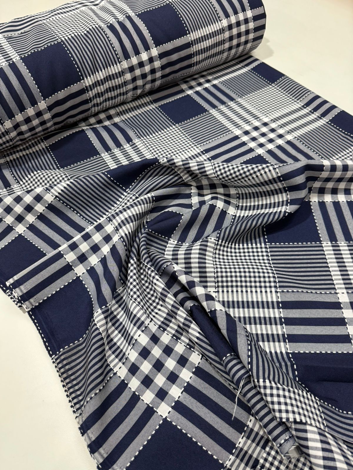 Tecido Oxford Estampado Xadrez  1,50m largura