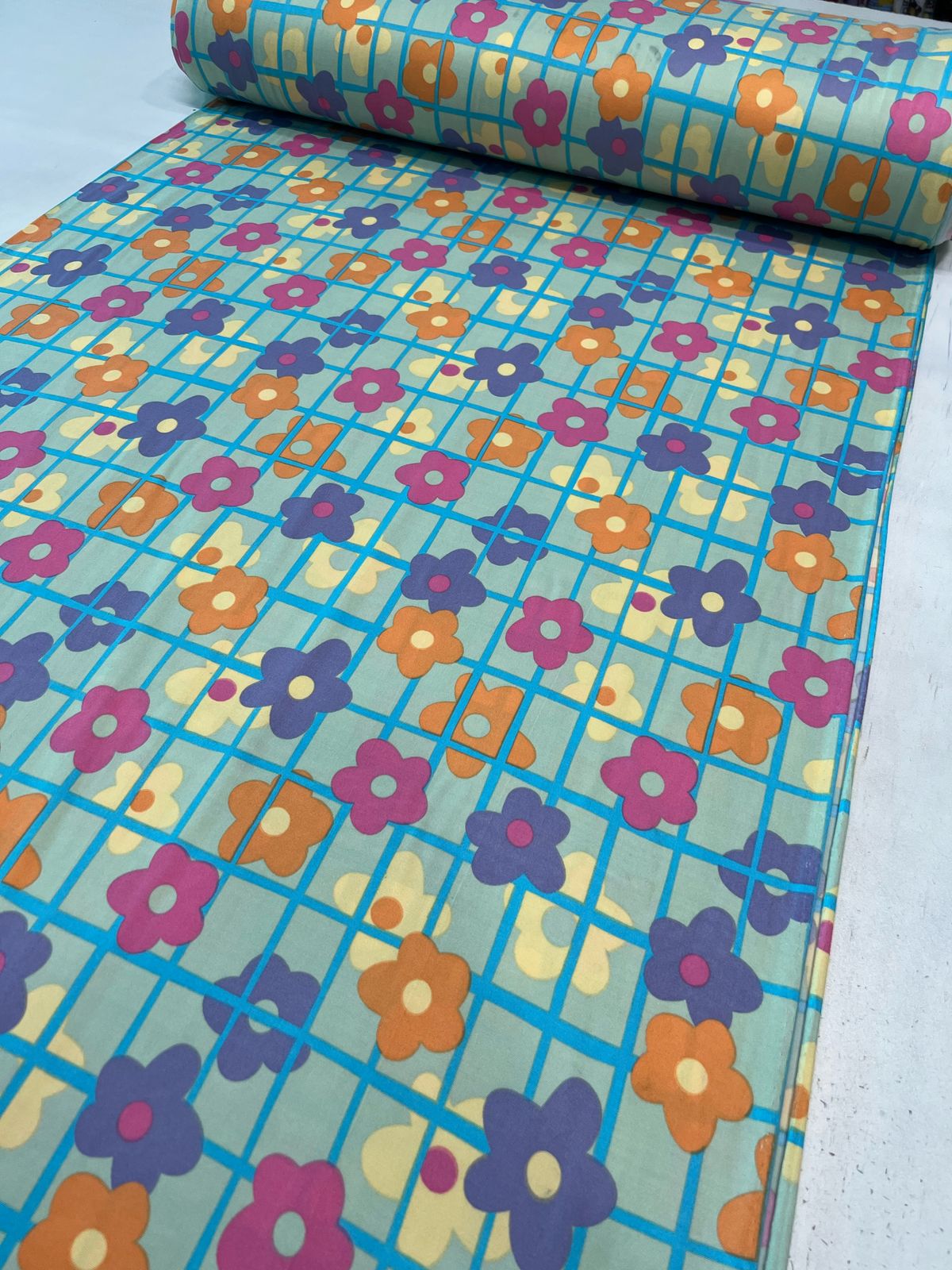 Tecido Malha para pijama estampada Suede Light Ultra Macio 1,60m largura