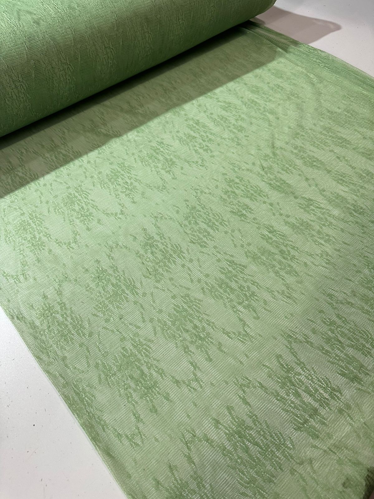 Tecido Tule rendado Jacquard 1,50m largura