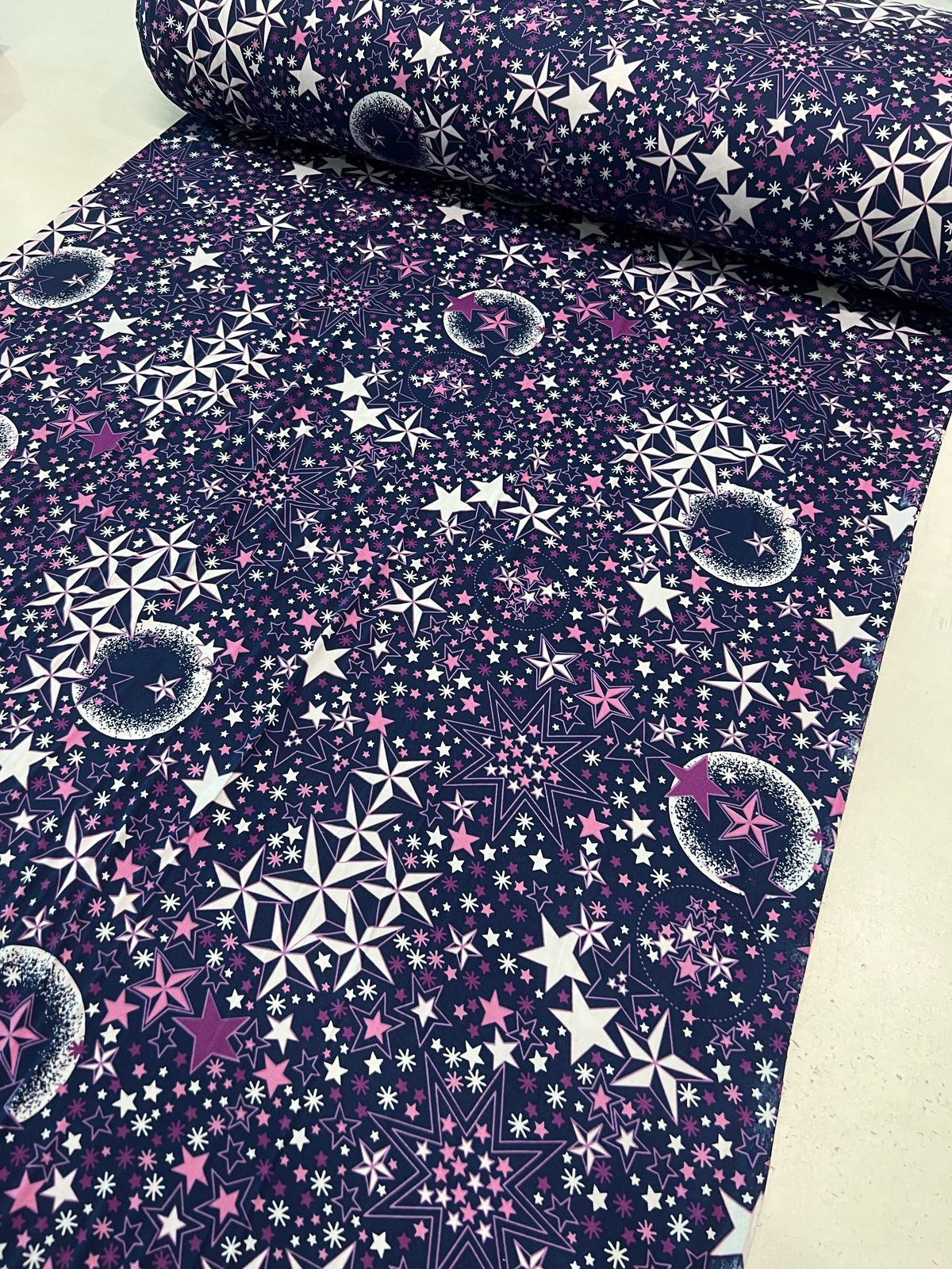 Tecido Malha para pijama estampada Suede Light Ultra Macio 1,60m largura