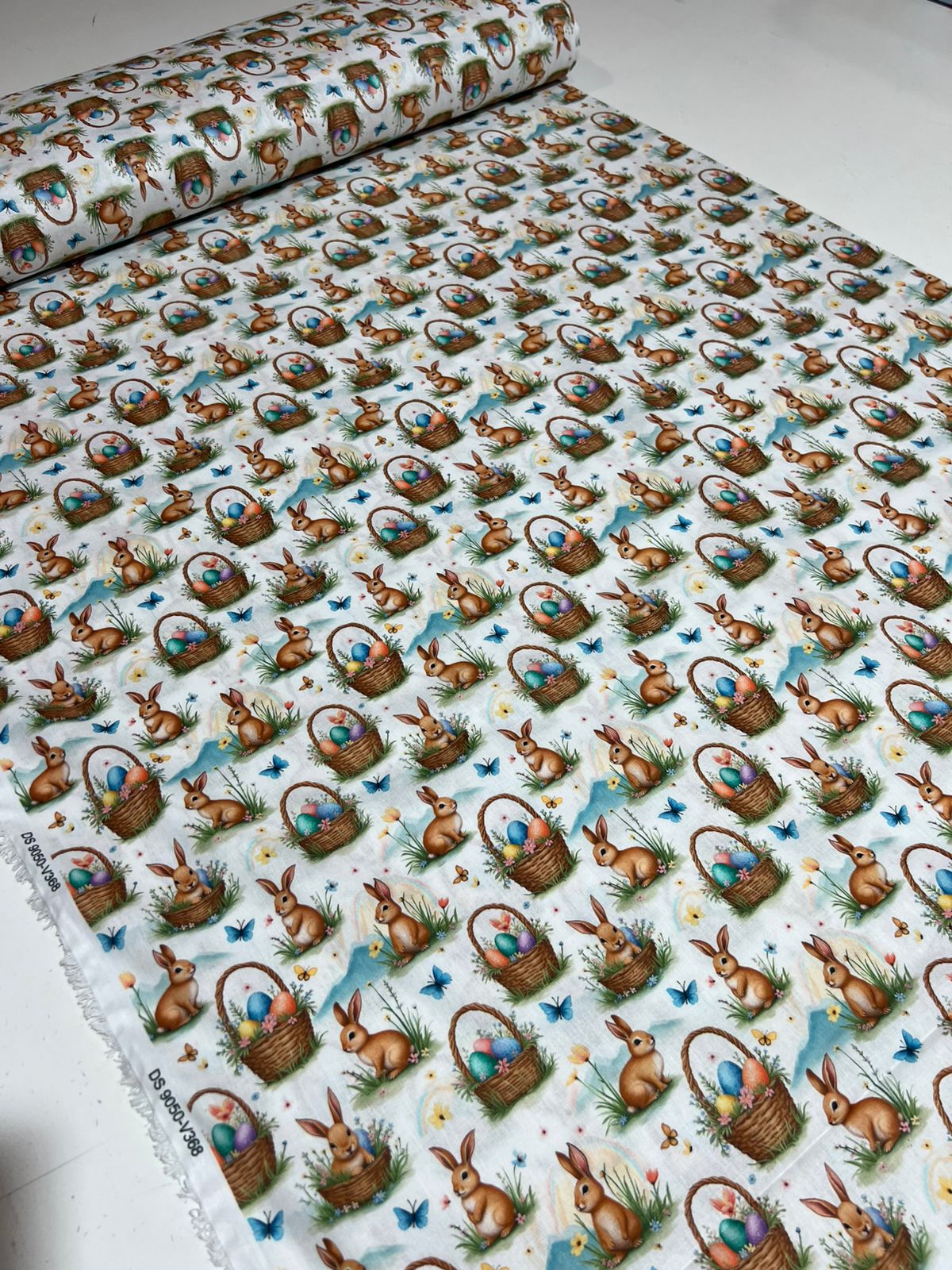 Tricoline 100% Algodão 50cm de comprimento x 1,5 largura padrão Estampas de pascoa