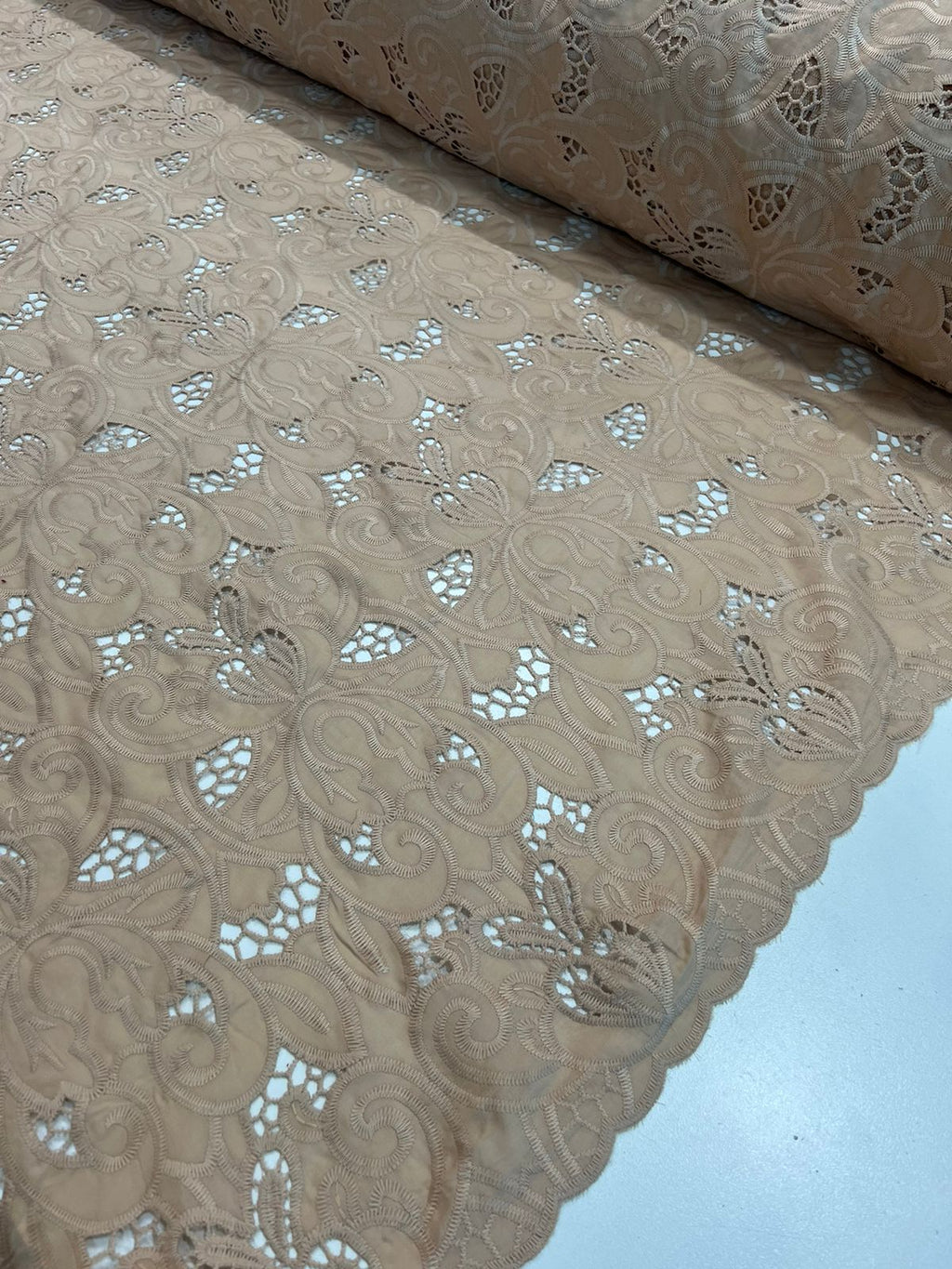 Tecido Laise Richilieu premium 100% algodão 1,40 largura