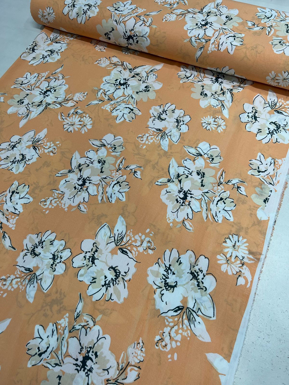 Tecido Crepe Duna Estampado  1,46 lagura
