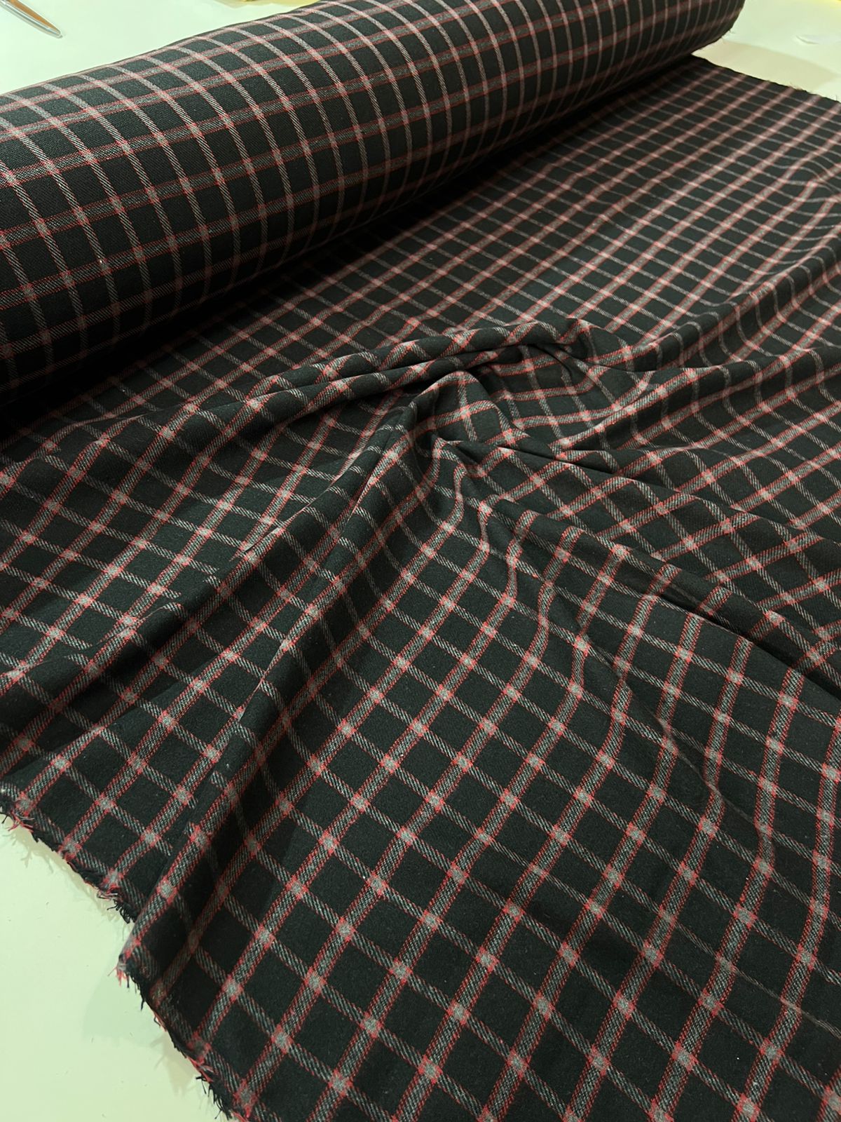 Tecido Flanela Xadrez Flanelado 1,40m largura