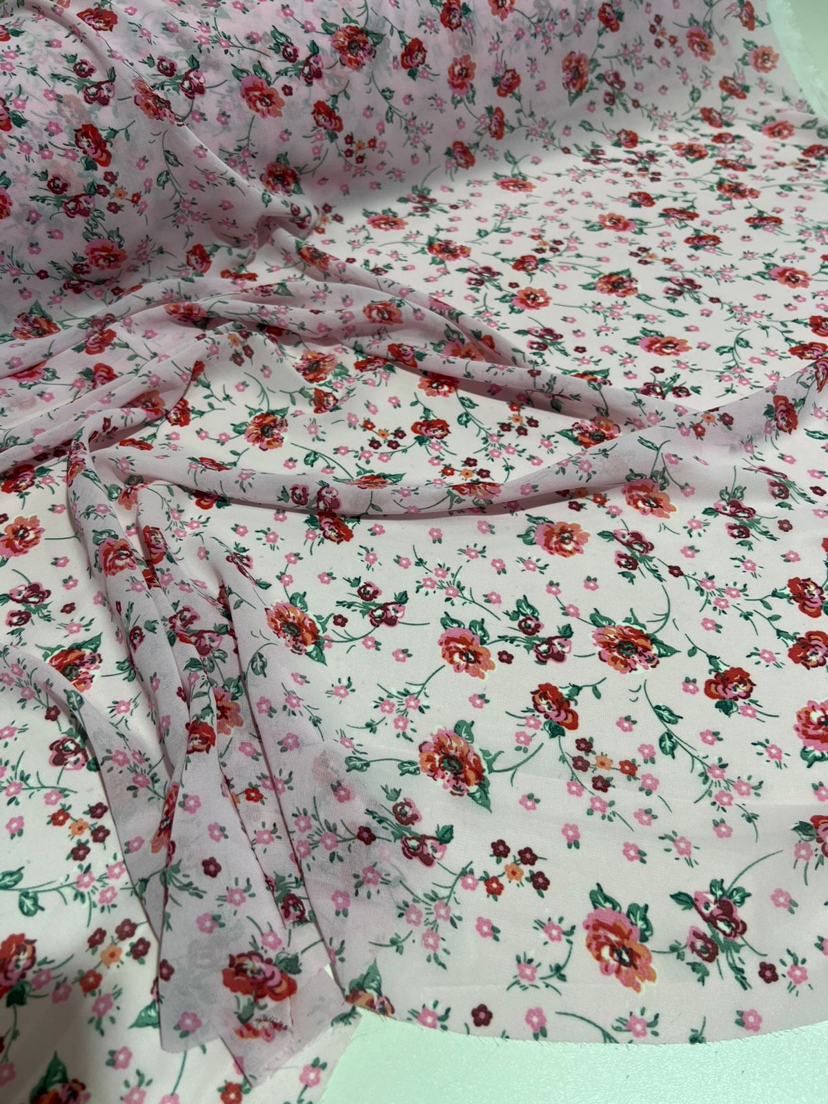 Tecido musseline Chiffon Estampado 1,40 largura