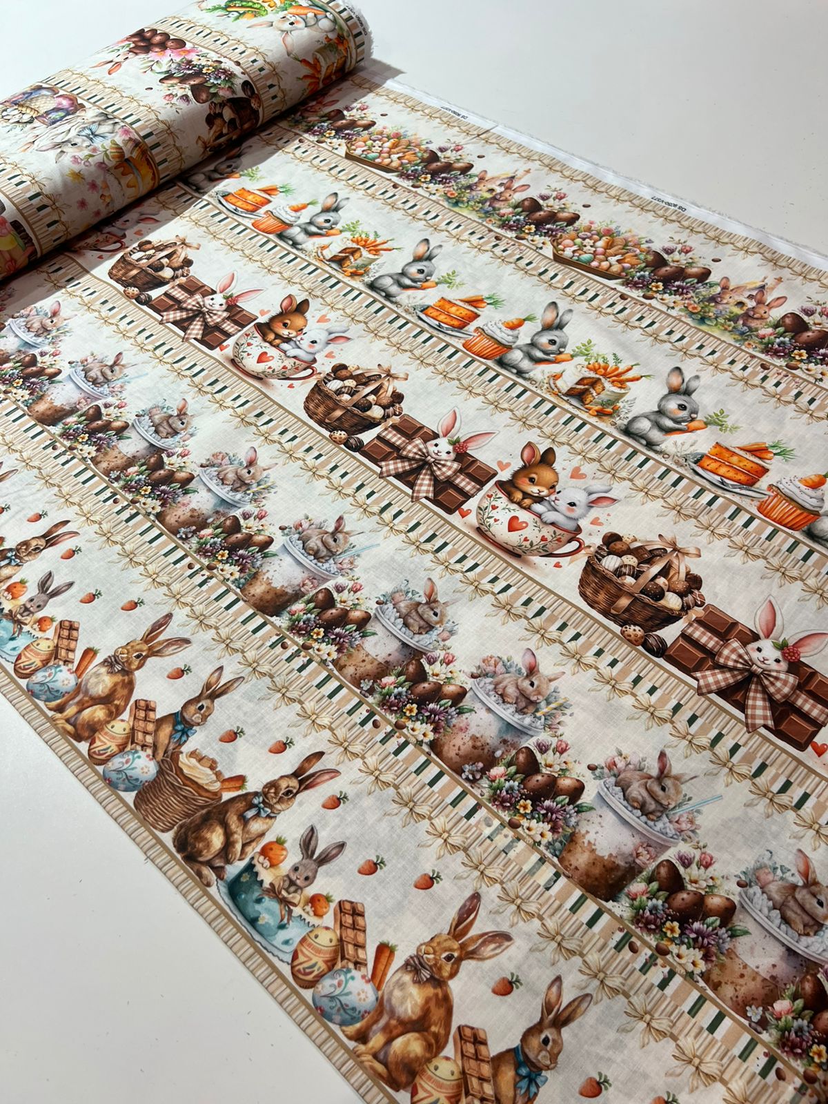Tricoline 100% Algodão 50cm de comprimento x 1,5 largura padrão Estampas de pascoa