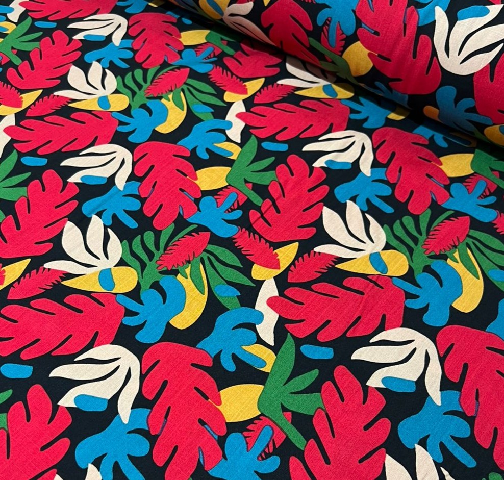 Tecido Viscolinho Estampado 100% Viscose 1,45m largura