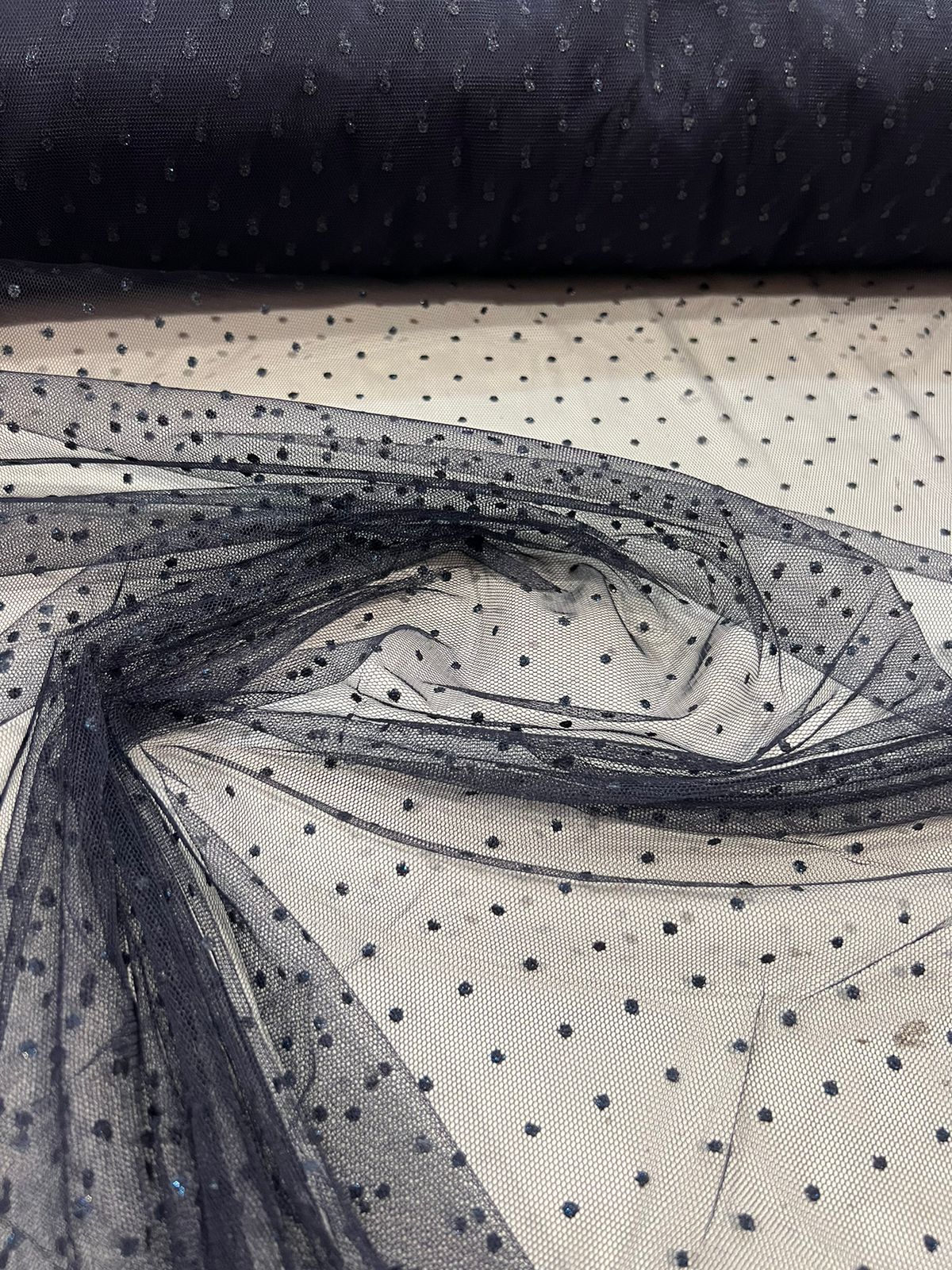 Tecido Tule Pingos D'água Tule com brilho Strass 1,40m largura