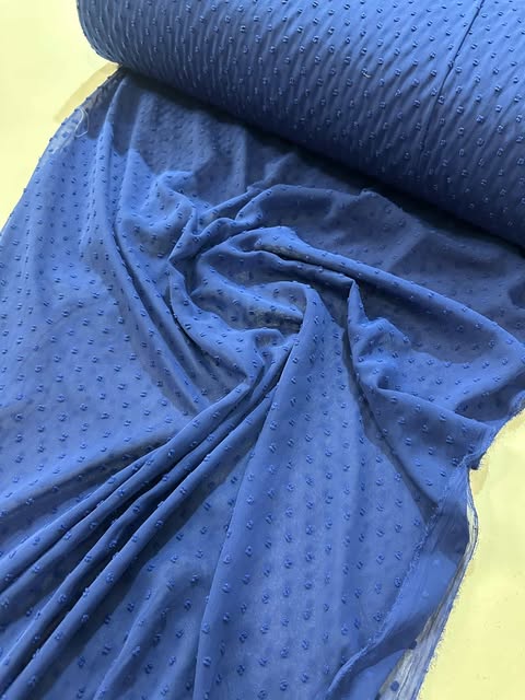 Tecido Musseline Chiffon Poá Pipoquinha  1,47m largura