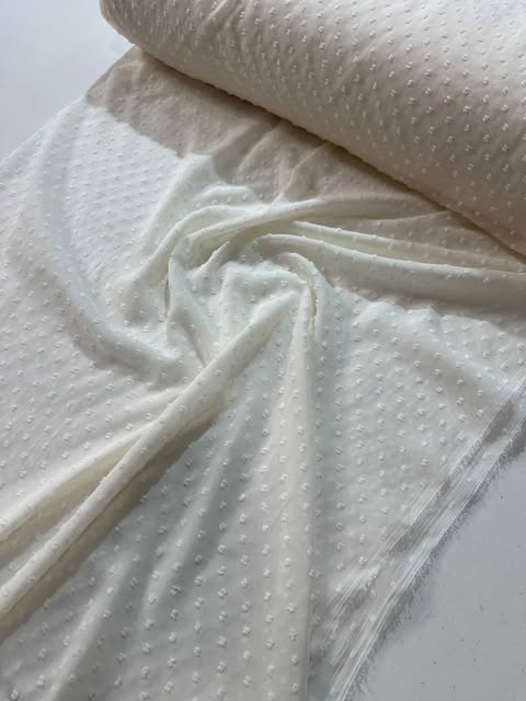 Tecido Musseline Chiffon Poá Pipoquinha  1,47m largura