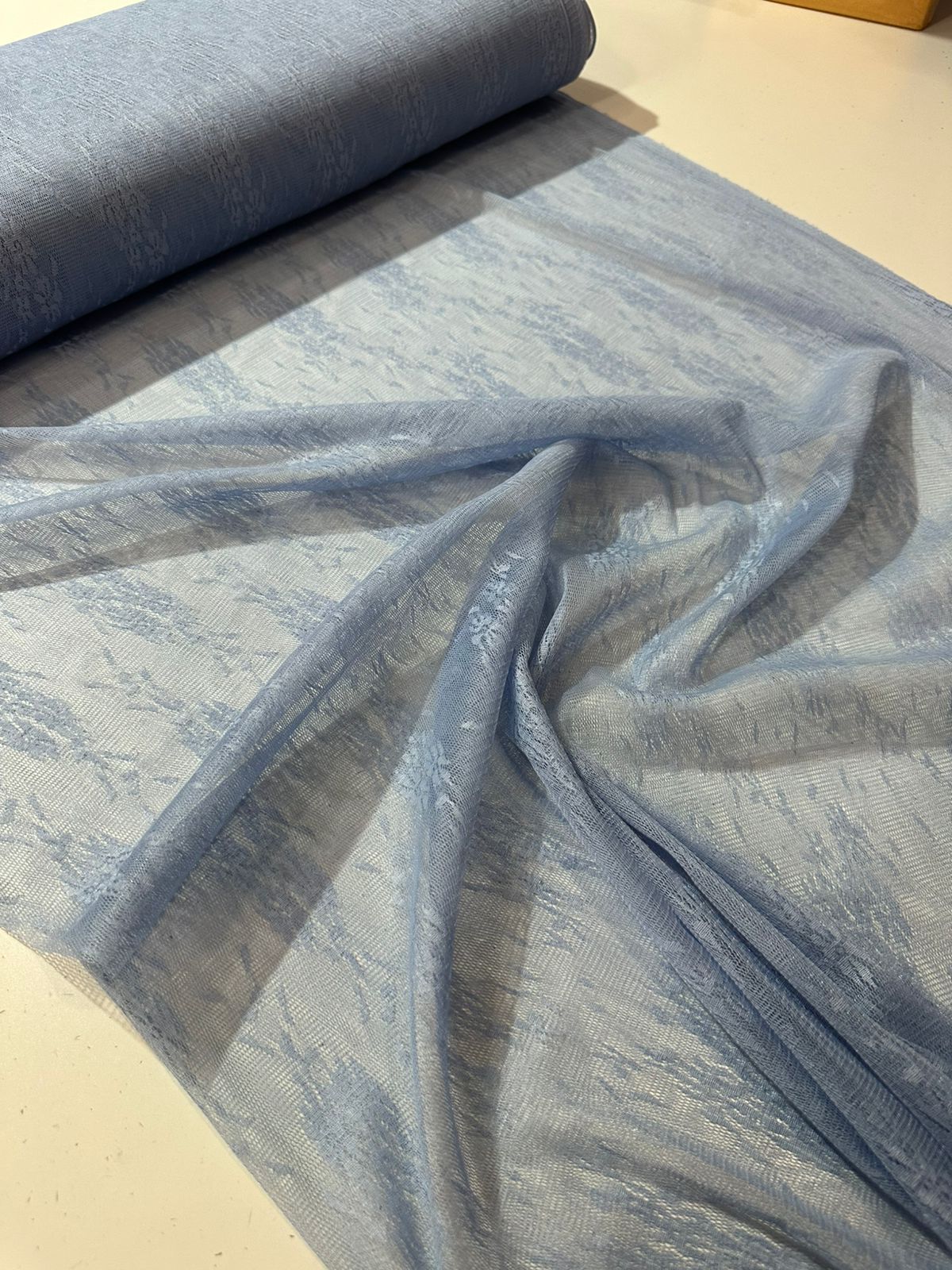 Tecido Tule rendado Jacquard 1,50m largura