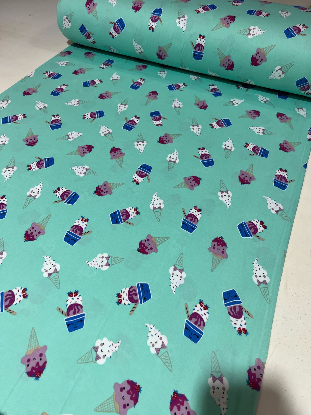 Tecido Malha para pijama estampada Suede Light Ultra Macio 1,60m largura