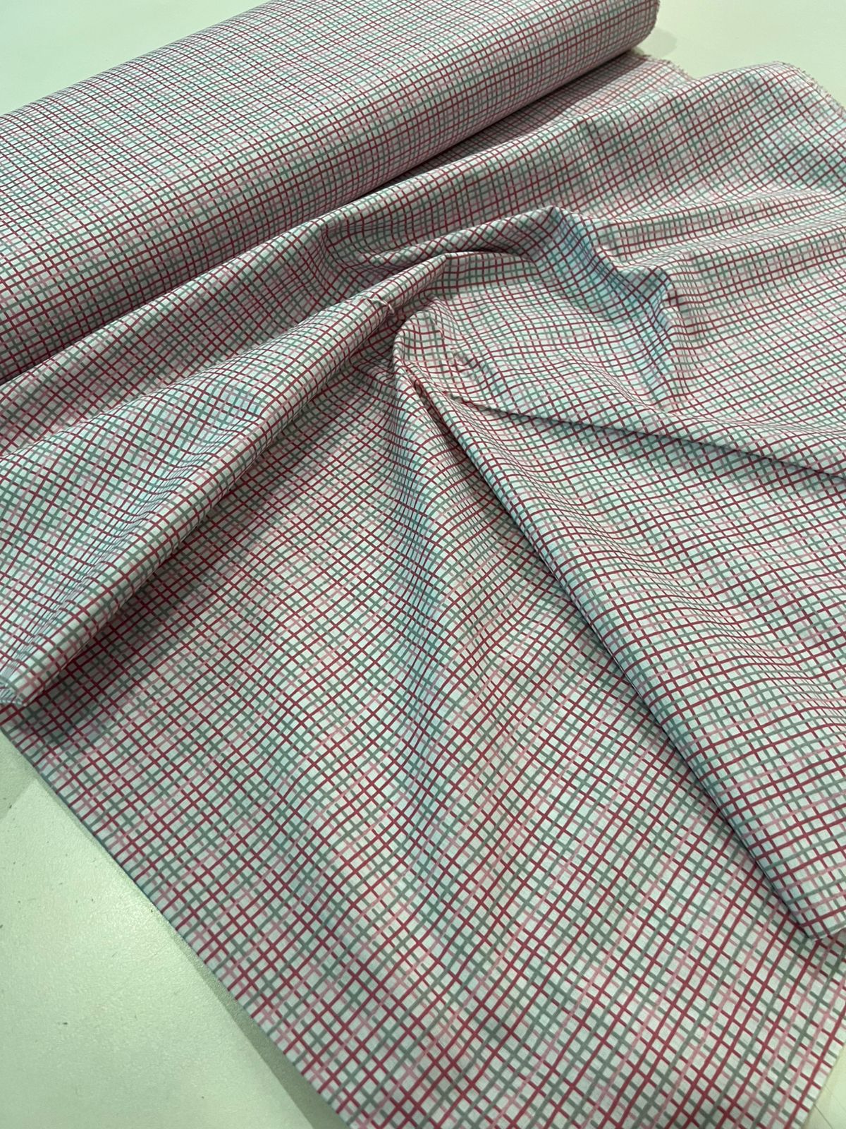 Tecido Tricoline Estampado Xadrez 100% Algodão 50cmx1,50m