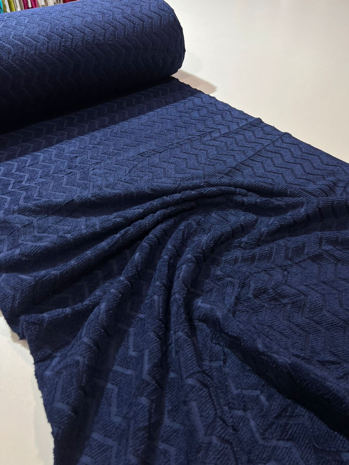 Tecido Atoalhado Felpudo Jacquard De Microfibra 1,50mt de largura