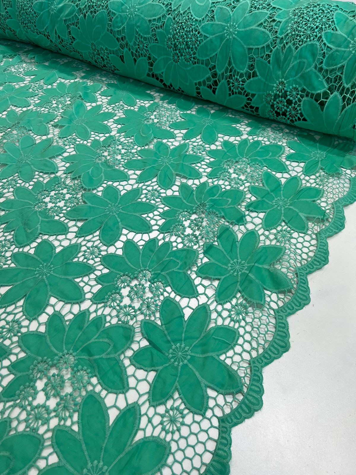 Tecido Laise Richilieu premium 100% algodão 1,40 largura