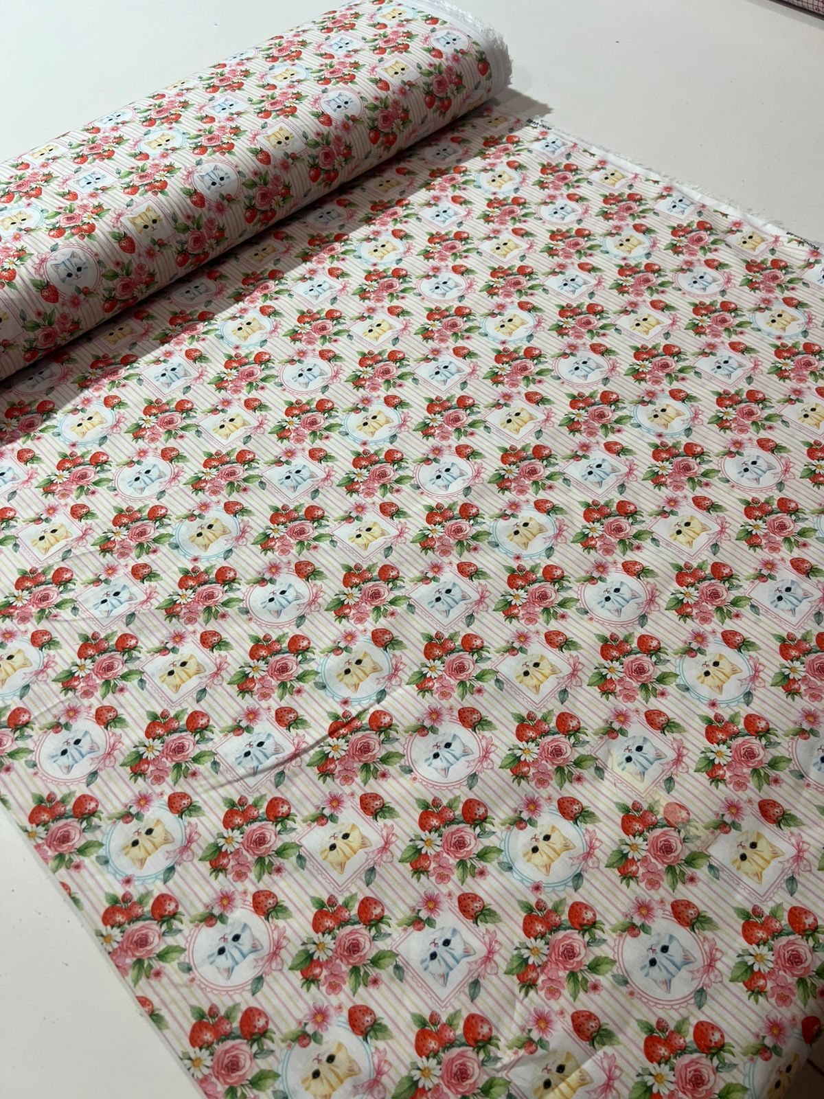 Tecido Tricoline 100% Algodão Estampado 50cmx 1,50m Patchwork Costura Artesanato Alta Qualidade