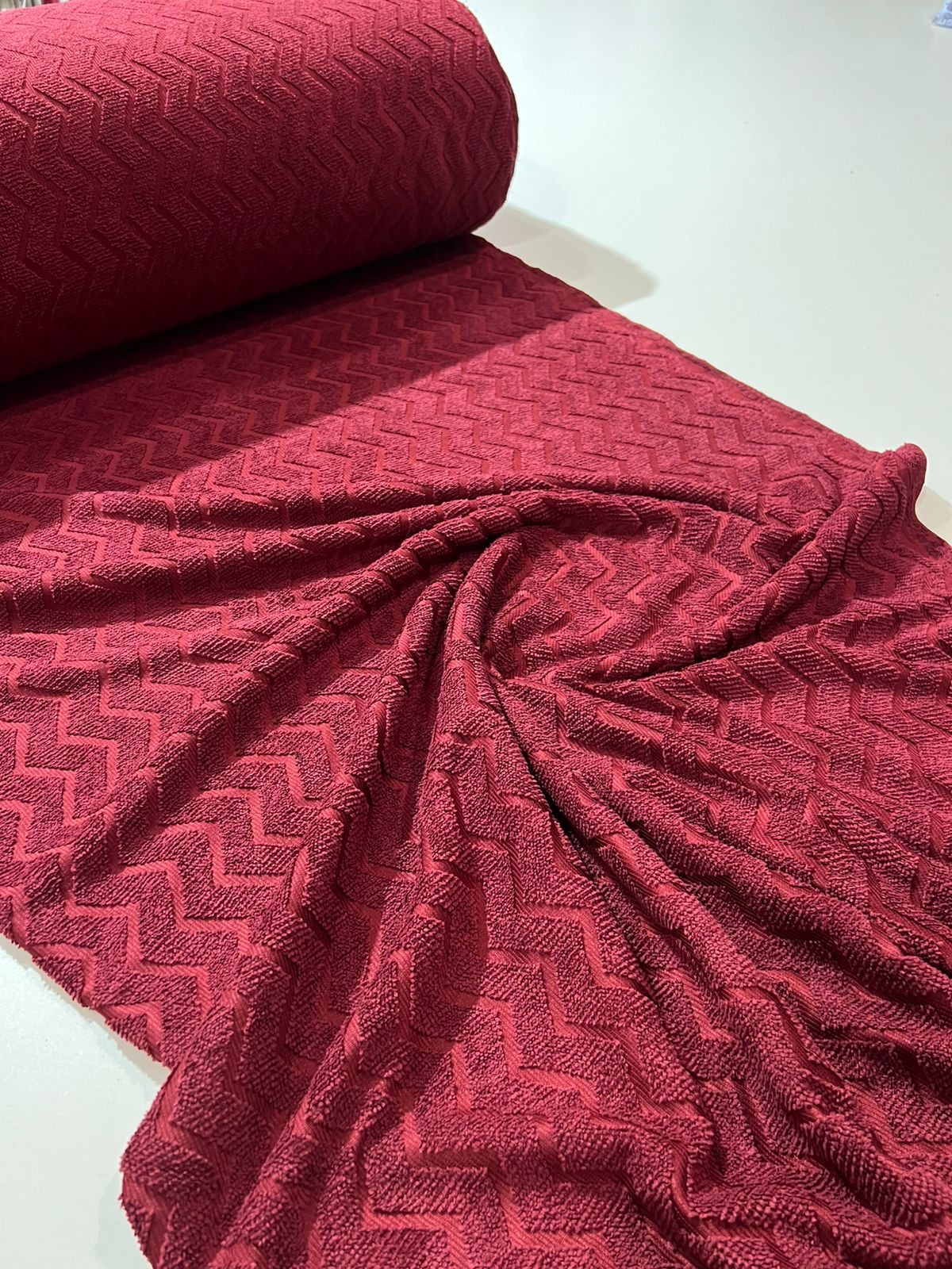Tecido Atoalhado Felpudo Jacquard De Microfibra 1,50mt de largura
