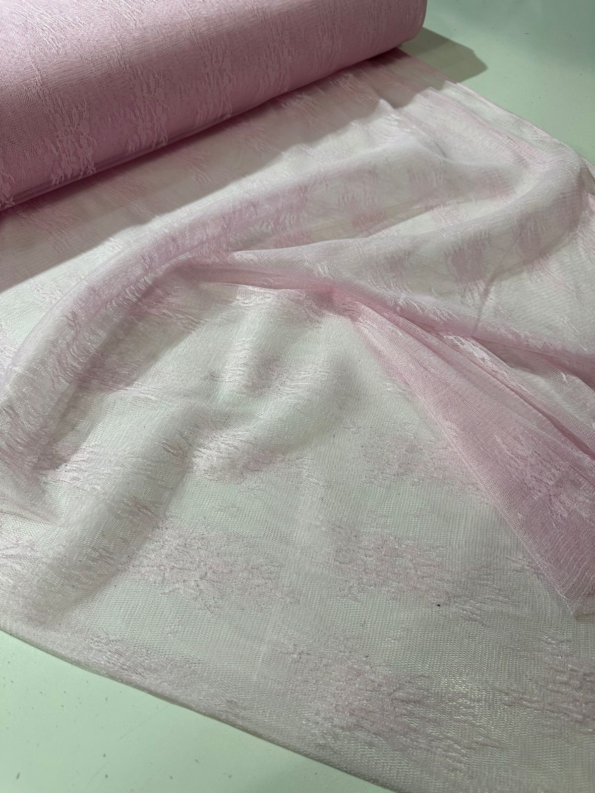 Tecido Tule rendado Jacquard 1,50m largura