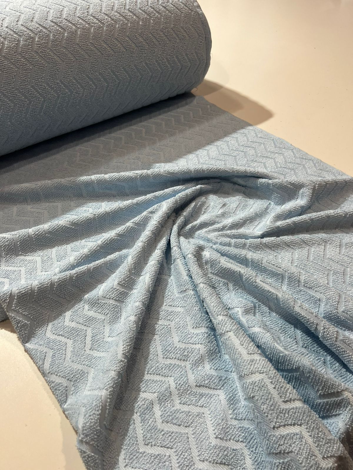 Tecido Atoalhado Felpudo Jacquard De Microfibra 1,50mt de largura