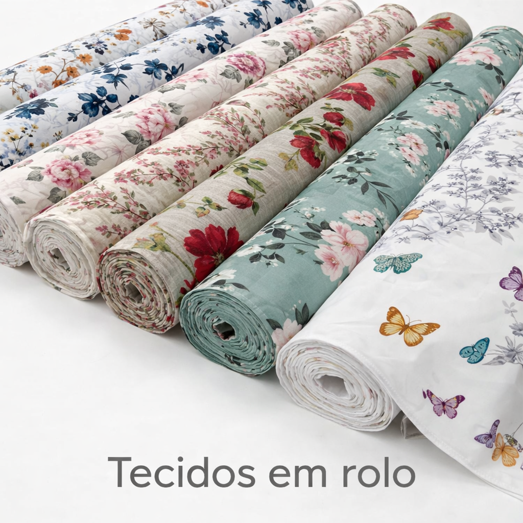 Tecido Percal Estampado microfibra 2,40m largura