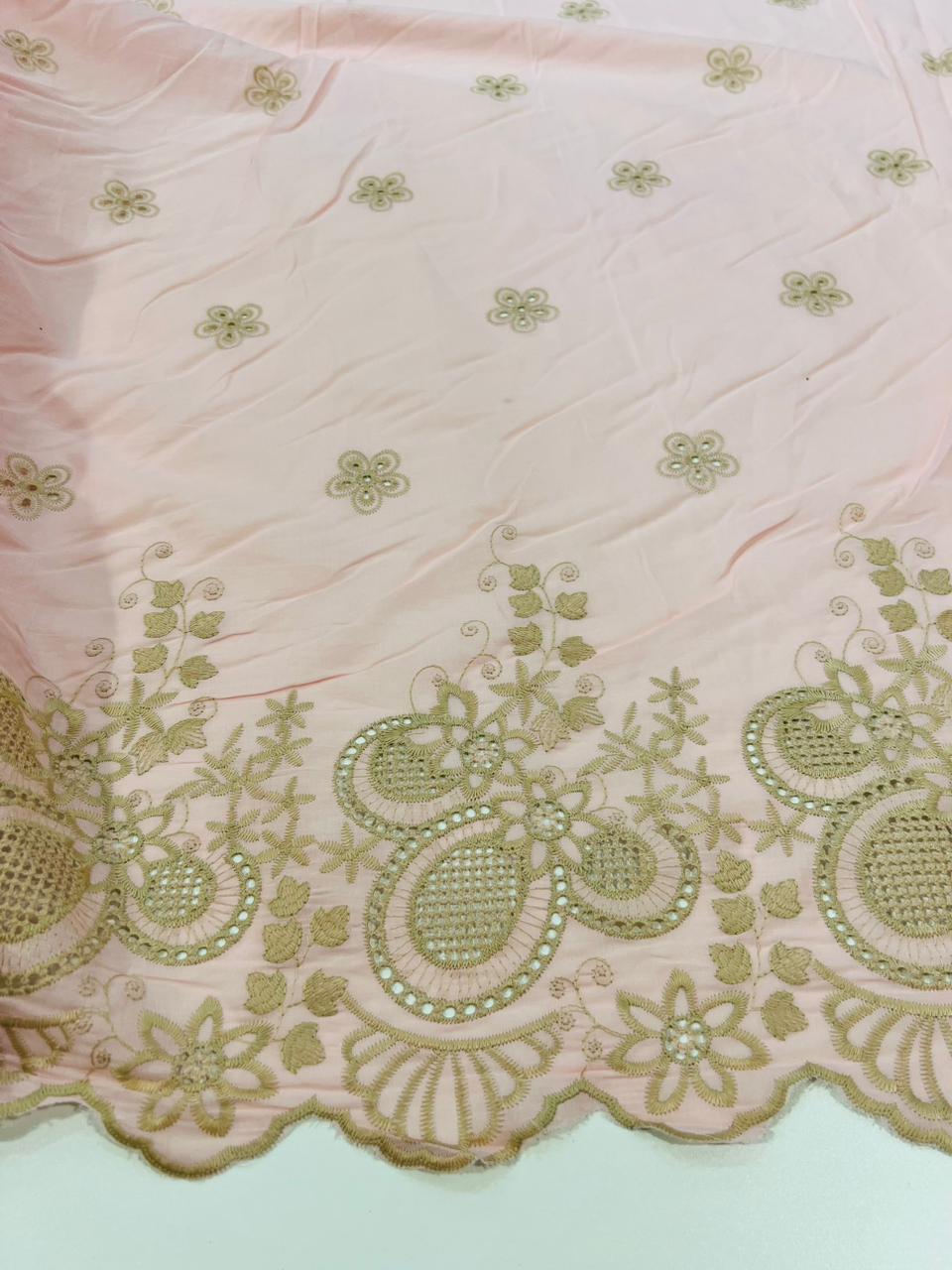 Tecido Laise Richilieu Barrada premium 100% algodão 1,30m largura