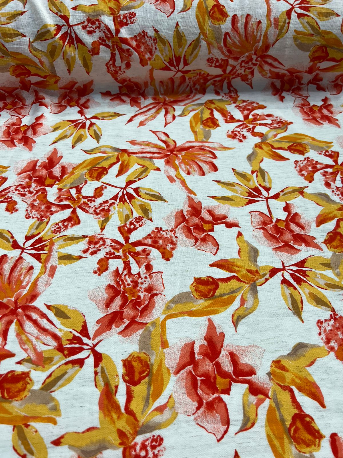 Tecido Viscose Rústica Estampada 80% Viscose 20% linho 1,50m largura