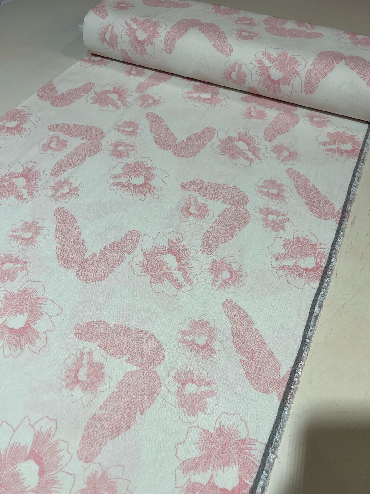 Tecido Linho Misto Estampado 1,40m largura