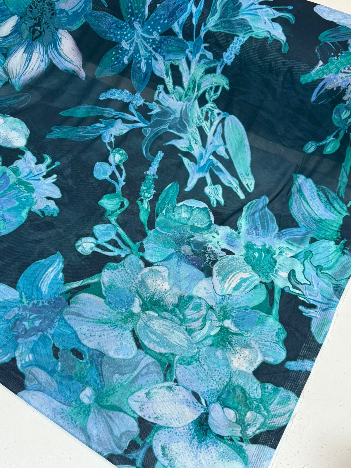Tecido Tule de malha Estampado 3d-1,50 largura