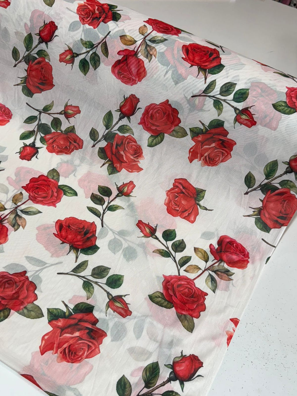 Tecido Tule de malha Estampado 3d-1,50 largura