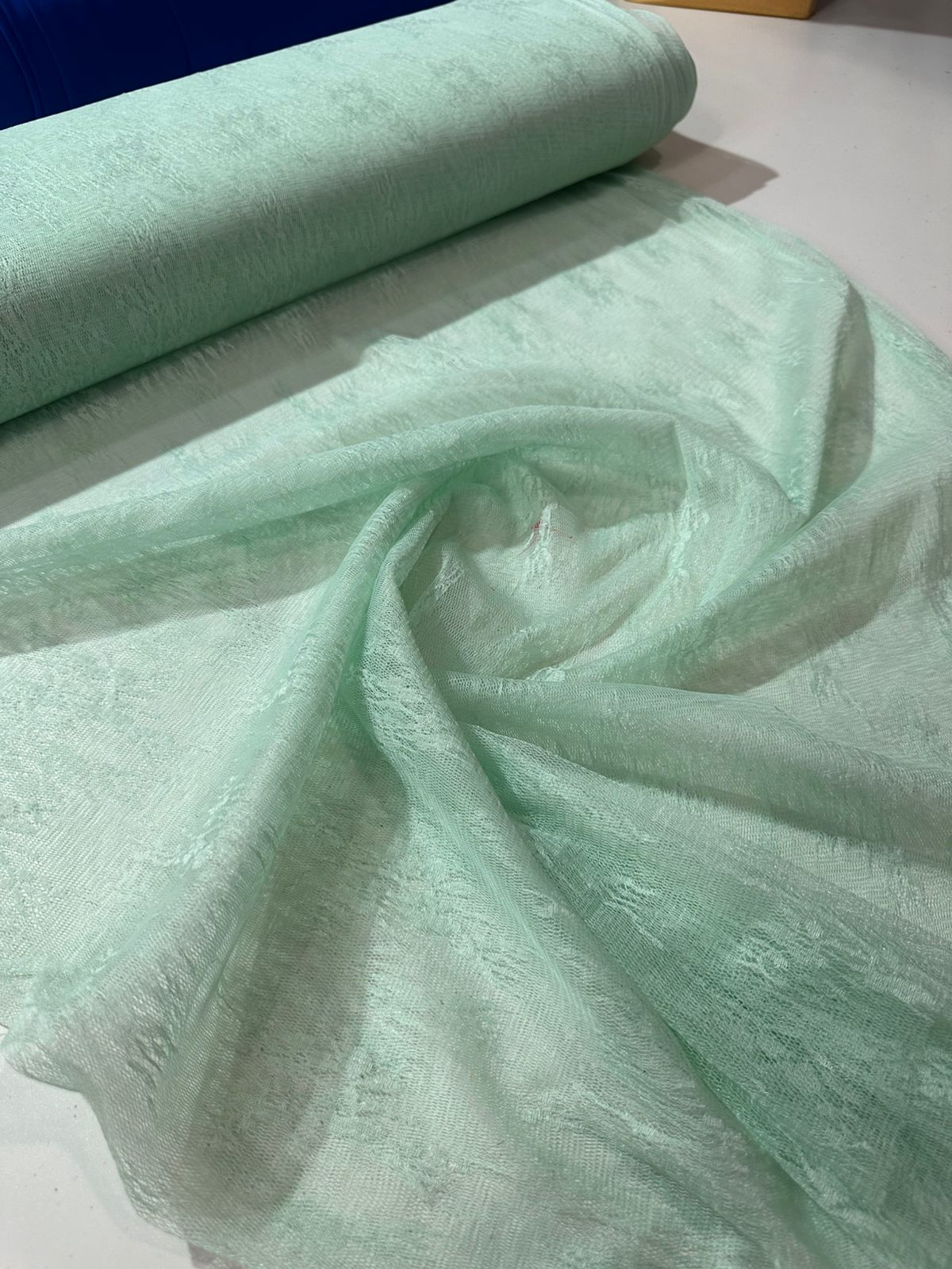 Tecido Tule rendado Jacquard 1,50m largura