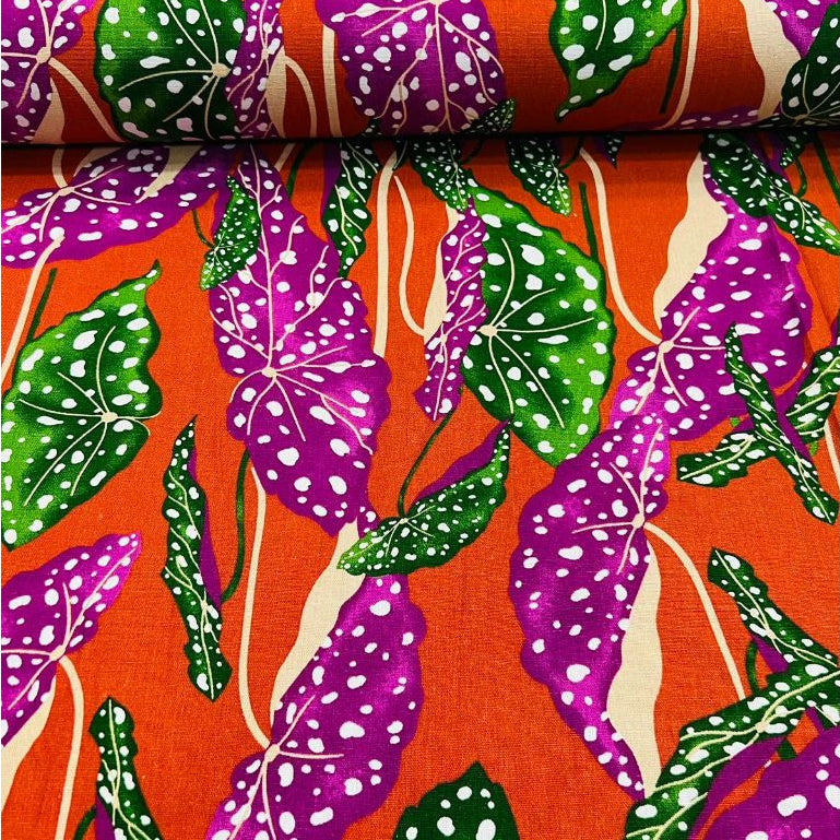 Tecido Linho Misto Estampado 1,40m largura