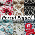 Tecido Percal Piquet liso e estampado 2,50m largura
