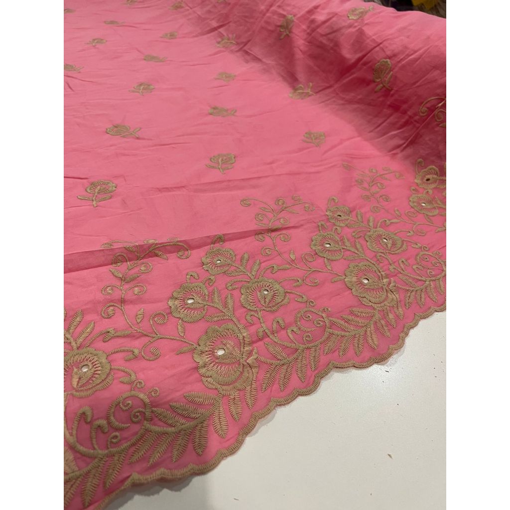 Tecido Laise Richilieu Barrada premium 100% algodão 1,30m largura