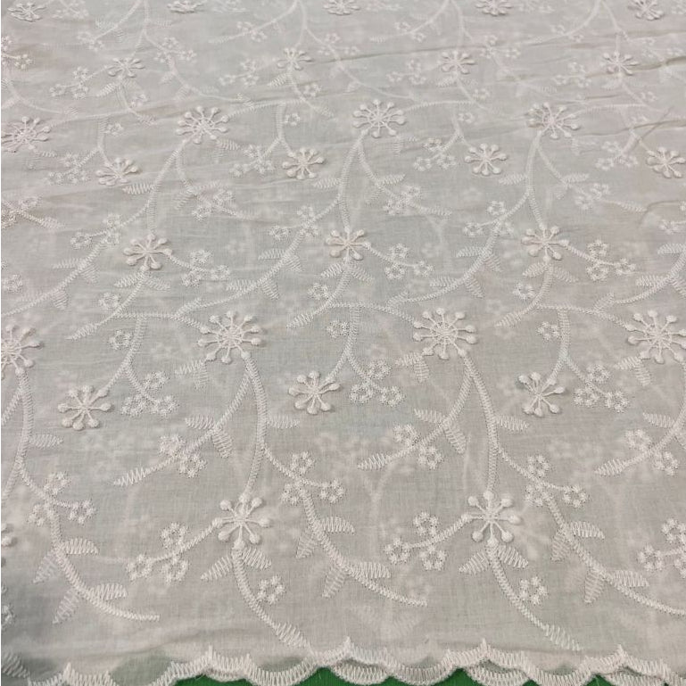 Tecido Laise Bordada 3D 100% algodão 1,40m Largura