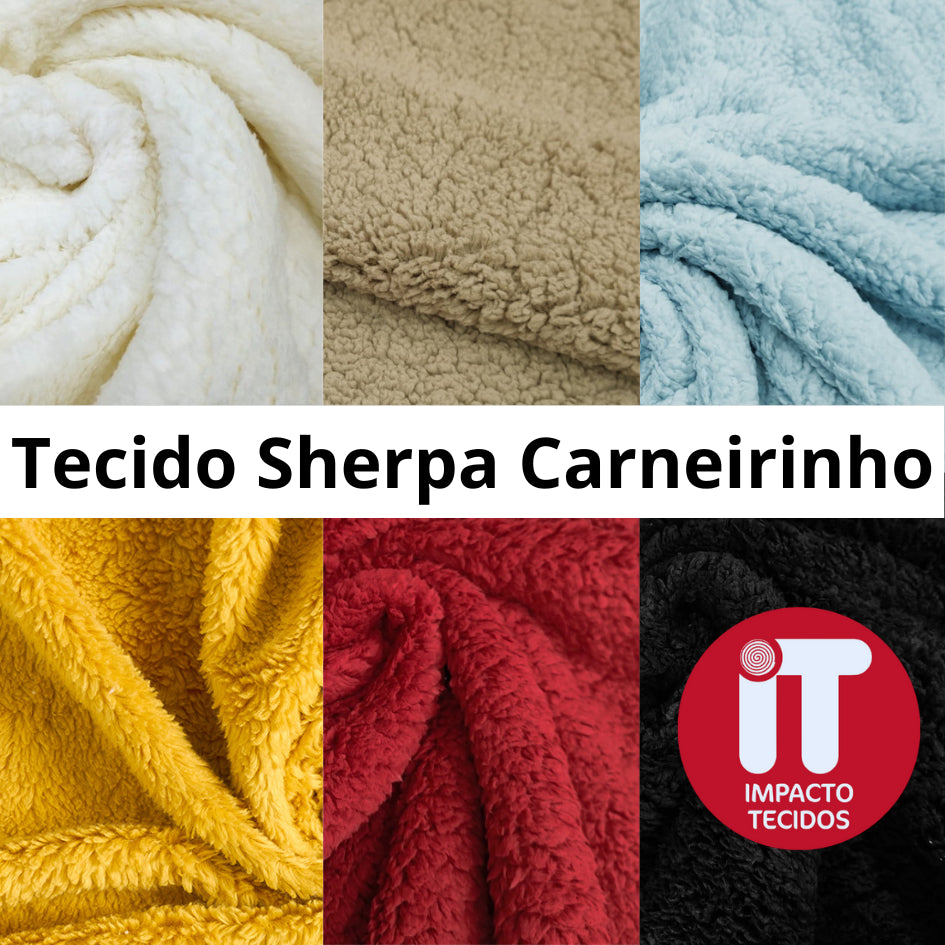 Tecido Sherpa Lã Carapinha 1,50m largura