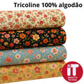 Tecido Tricoline Estampado 100% Algodão 50cmx1,50m largura- Est 101 a 133