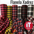 Tecido Flanela Xadrez Flanelado 1,40m largura