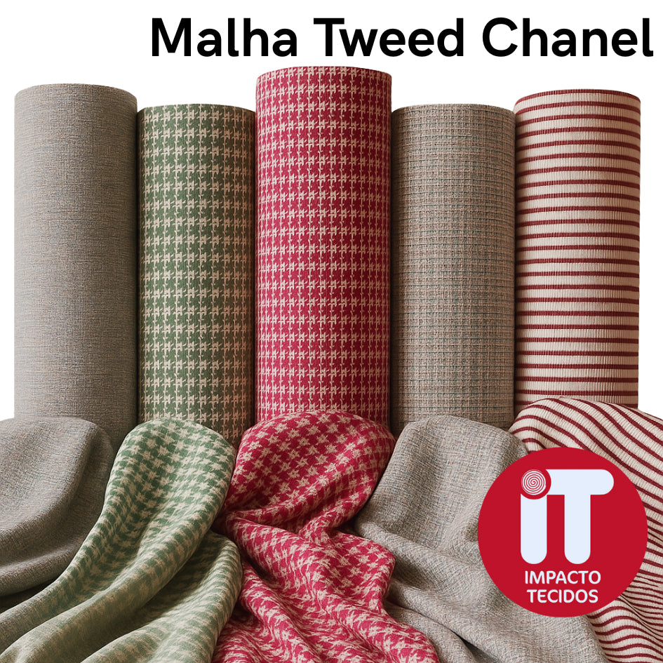 Tecido Malha Tweed  1,50m largura