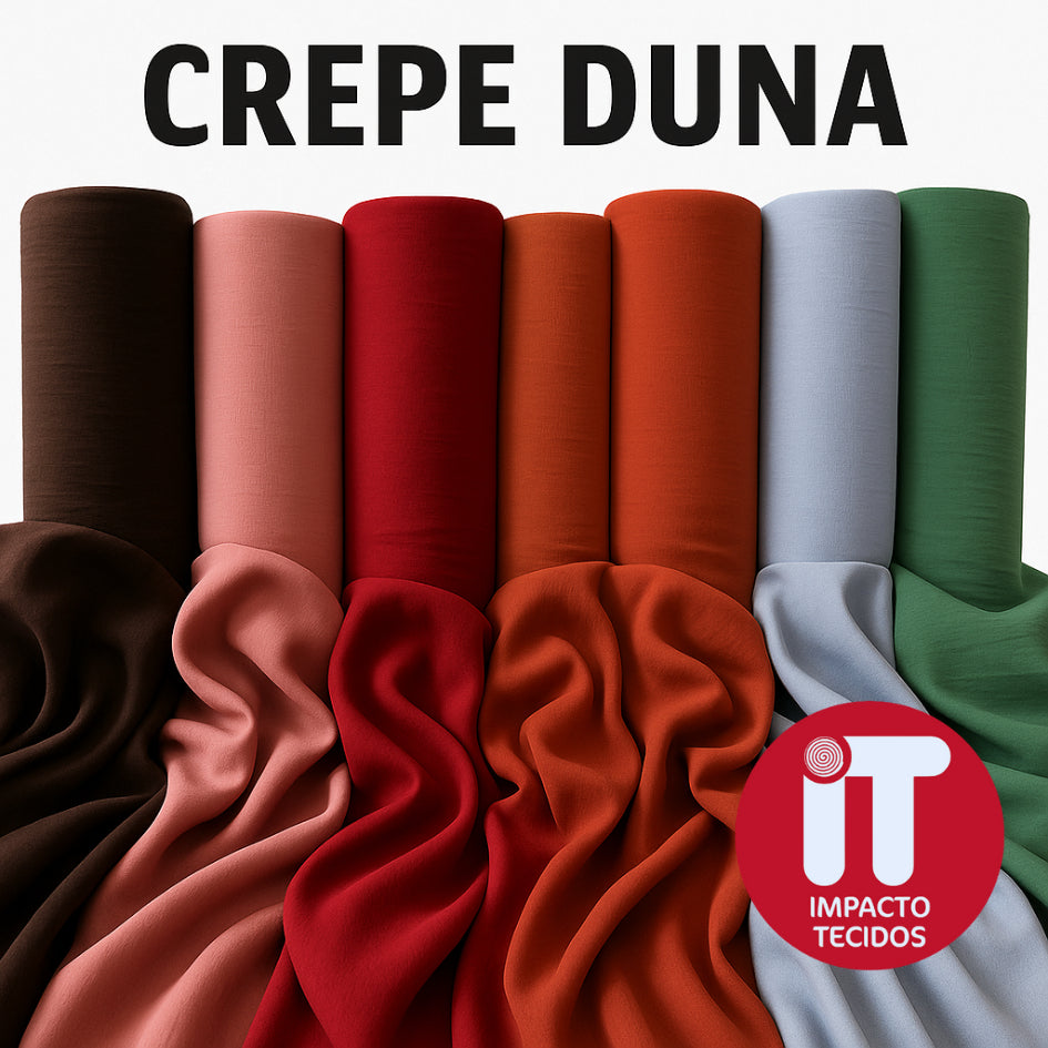 Tecido Crepe Duna Air Flow Liso Modinha Feminina 1,5m