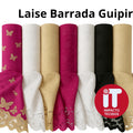 Tecido Laise Barrada Guipir premium 100% algodão 1,30m largura