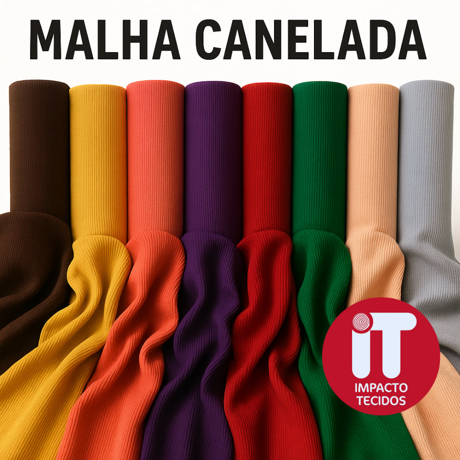 Tecido Malha Canelada 1,60m largura
