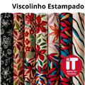 Tecido Viscolinho Estampado 100% Viscose 1,45m largura