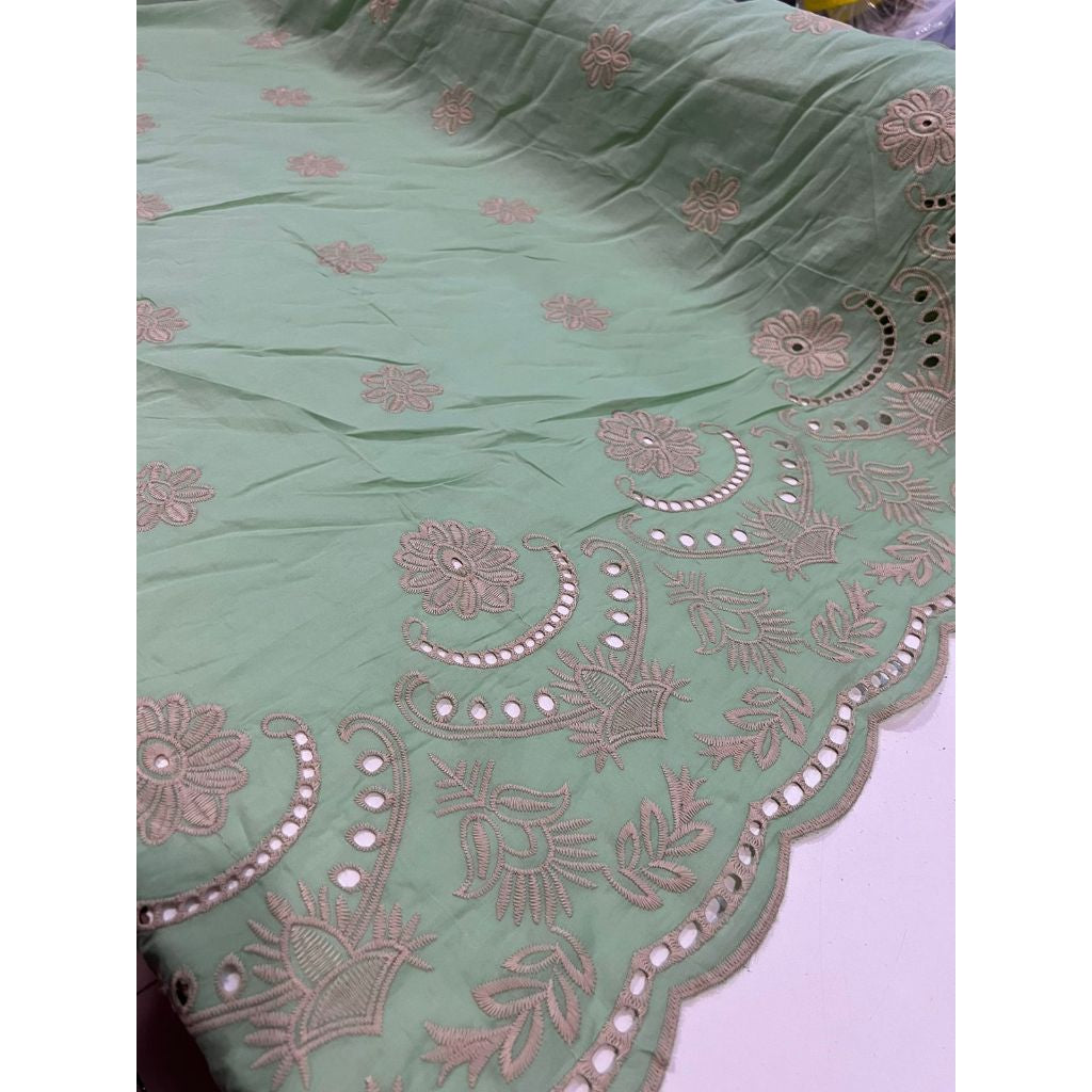 Tecido Laise Richilieu Barrada premium 100% algodão 1,30m largura