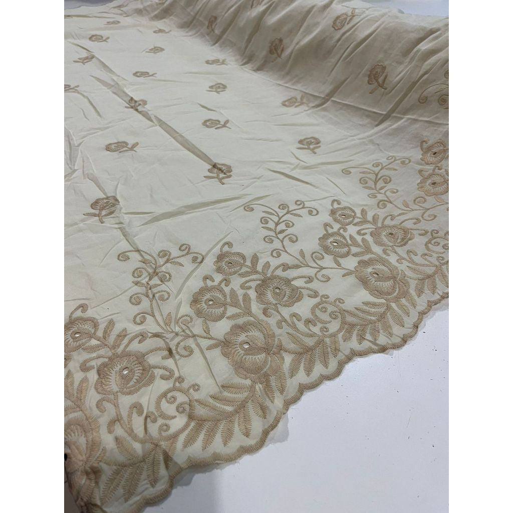Tecido Laise Richilieu Barrada premium 100% algodão 1,30m largura