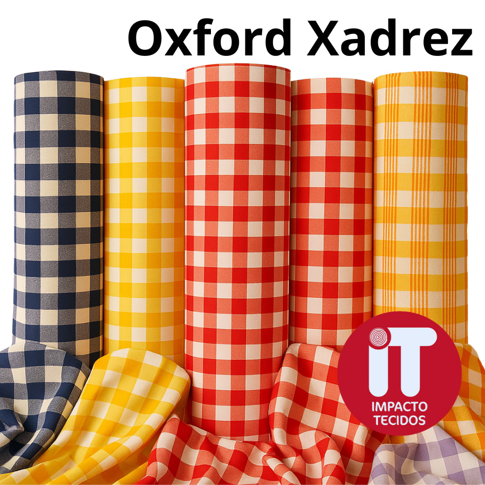 Tecido Oxford Estampado Xadrez  1,50m largura