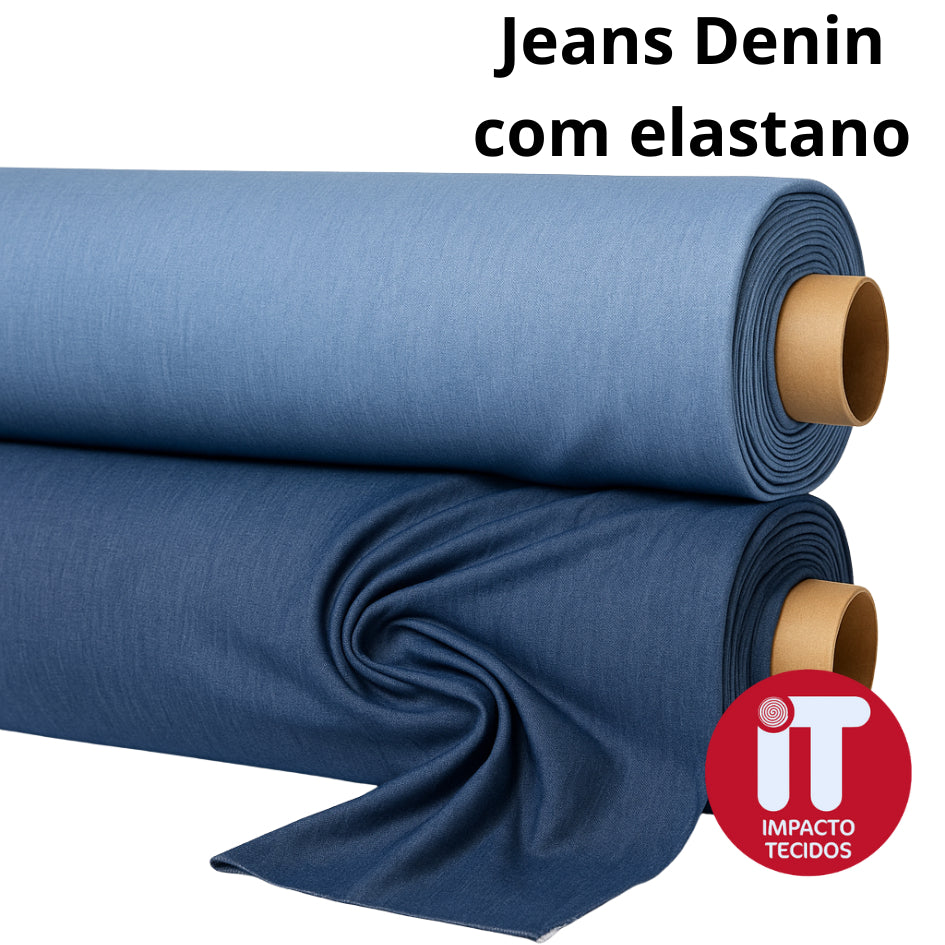 Tecido Jeans Tencel Denin com elastano 1,50m largura