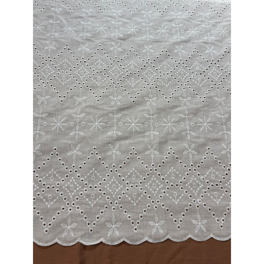 Tecido Laise Bordada Premium 100% Algodão 1,40m Largura