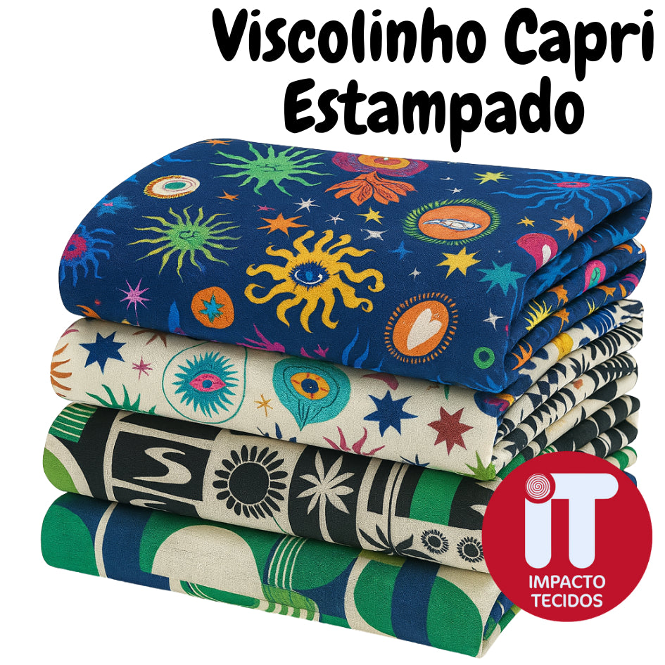 Tecido de viscolinho Capri 86% viscose 14% poliamida 1,40 largura
