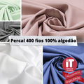 Tecido Percal Egípcio Acetinado-400 Fios 100% Algodão 2,50m largura