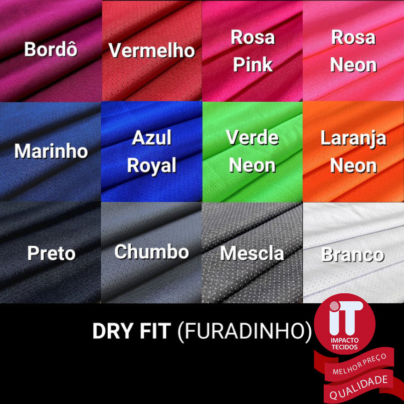 Tecido Dry Fit - 100% Poliéster 1,80m largura